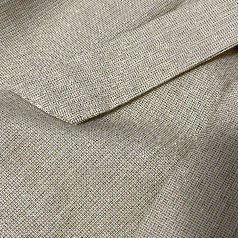 🟢Cache Solid Vanilla Cream Metallic Gold Shorts … - image 8